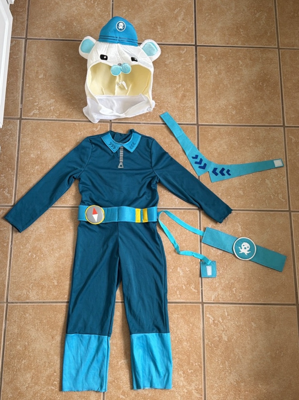 Octonauts Captain Barnacles handmade and factory made Costume with Hood 4T/5T